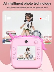 Instant Print Camera, Pocket-Sized Mini Photo Printer, 1080p, 24 Million Pixels, Perfect Gift! - Green - View 4