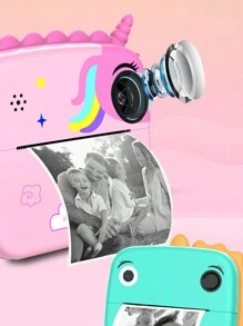 Instant Print Camera, Pocket-Sized Mini Photo Printer, 1080p, 24 Million Pixels, Perfect Gift! - Green - View 3