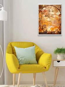 一組 Diy 窗花 5d 鑽石畫馬賽克全方形鑽石繡卡通十字繡度假家居裝飾掛畫 - 彩色 - 查看 4