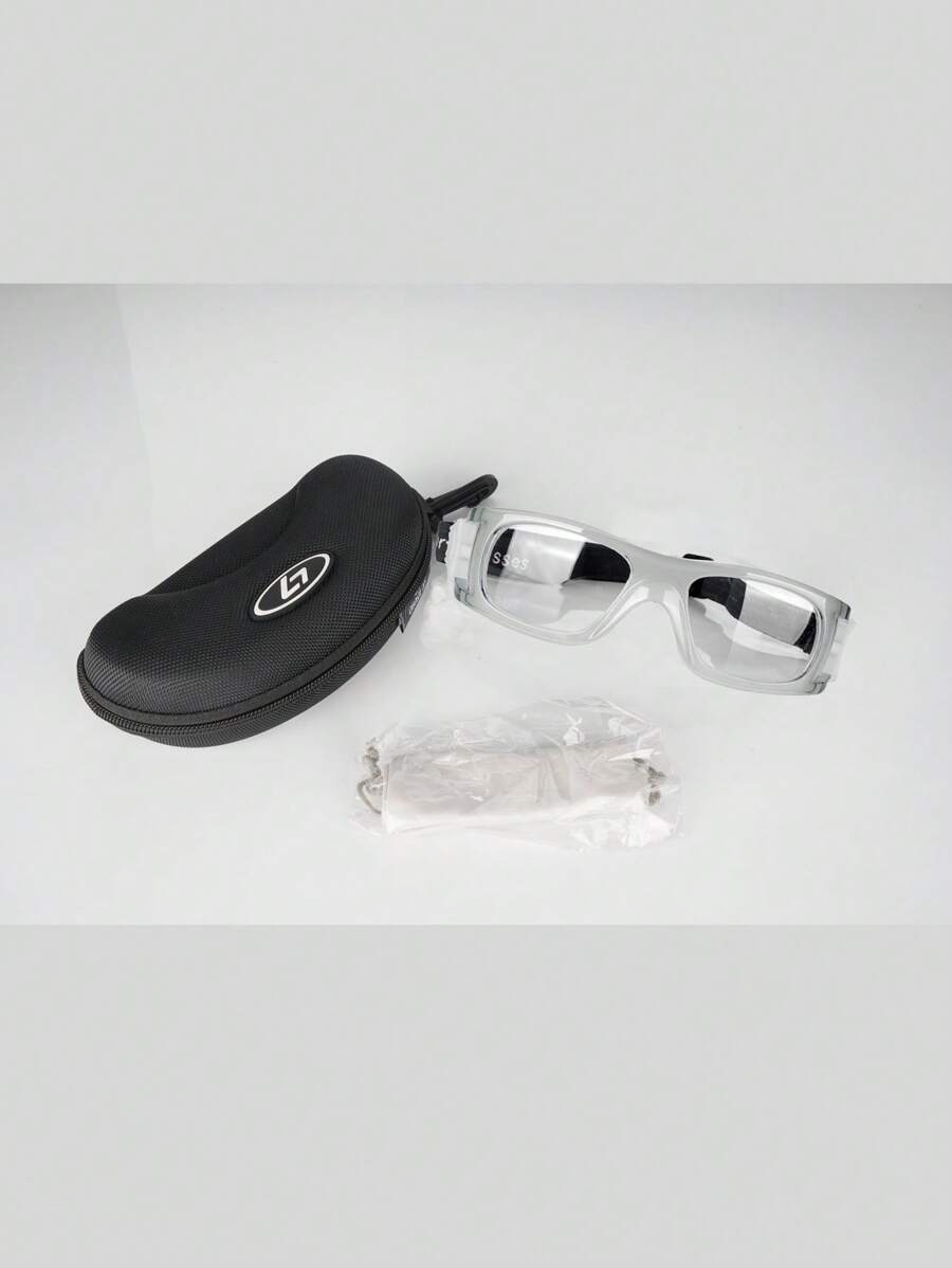 OBAOLAY One Multi-Color Soft Nose Bracket Volleyball Glasses Waterproof Sports Football Glasses - Grey - View 1