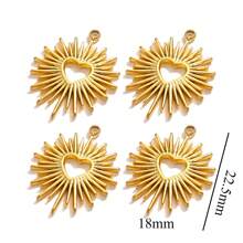 2pcs Stainless Steel Launch Heart Necklace Pendant DIY Earrings Jewelry Accessory Making Valentines - Love Pendant - View 10