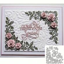 1 個小紅花花束金屬碳鋼紙藝術壓花切割模具,diy 切割和黏貼薄專輯藝術裝飾壓花工具 - 銀色 - 查看 1