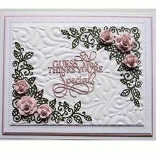 1 個小紅花花束金屬碳鋼紙藝術壓花切割模具,diy 切割和黏貼薄專輯藝術裝飾壓花工具 - 銀色 - 查看 6