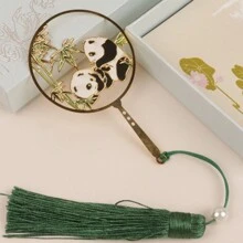1入組中式熊貓和竹設計流蘇金屬書籤,是給留學生或老師的理想禮物 - 彩色 - 查看 6