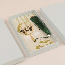 1入組中式熊貓和竹設計流蘇金屬書籤,是給留學生或老師的理想禮物 - 彩色 - 查看 10