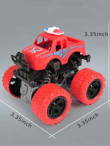 1入紅色警車惯性四驅越野車模型,具有特技功能,可持久使用的男孩玩具車,顏色/款式/包裝隨機 - 彩色 - 查看 2