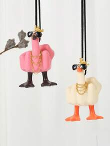 1入組霸氣鴨子汽車裝飾,汽車中控臺墨鏡鴨裝飾,汽車內飾,卡通汽車裝飾 - 彩色 - 查看 6