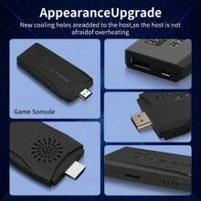 Một thanh trò chơi điện tử M8, Trò chơi cổ điển 64G, Độ phân giải cao tương thích HDMI 4K, 2 bảng điều khiển không dây 2.4G, Quà tặng cho bé trai, Giải trí trong ngày lễ - màu đen - Xem 6