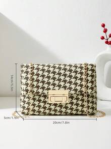 彩色編织布時尚萬用小方包 - 綠色 - 查看 6