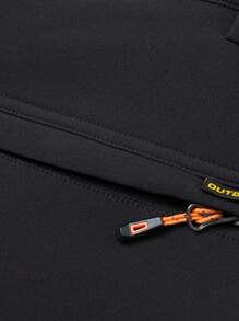 Men's Elastic Tactical Cargo Pants - Black - View 3