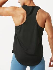 Men's Solid Color Loose Sports Top Gym Clothes Men - Grey - View 4