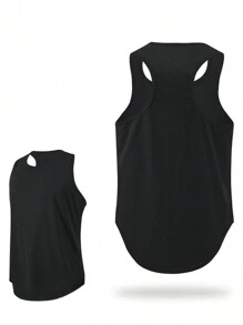 Men's Solid Color Loose Sports Top Gym Clothes Men - Grey - View 2