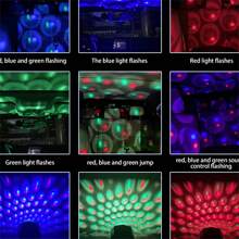 1入組音樂控制usb汽車星光led天頂星夜燈投影機氛圍燈usb裝飾燈 - 黑色 - 查看 8