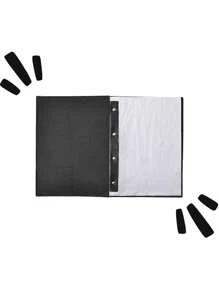 Pasta Catálogo Preta Com 50 Envelopes Plásticos ACP - Preto - Visão 5