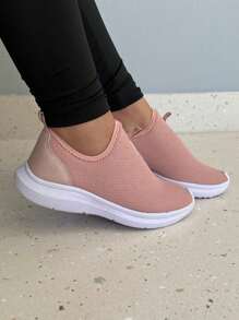 Women Wedge Sneakers - 乾枯玫瑰色 - 查看 1