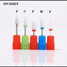 5 cái/bộ Gốm sứ Tungsten Carbide Khoan móng tay Quay Phay Máy cắt móng tay Điện lực Máy khoan Máy móc Đối với Làm móng tay móng chân Công cụ - Nhiều màu - Xem 4