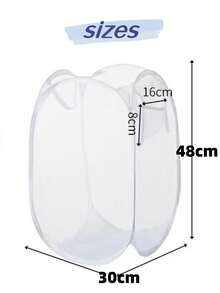 Medium Foldable Laundry Basket For Dirty Clothes And Baby/Kids' Toys With Fashionable Pattern - White - View 2