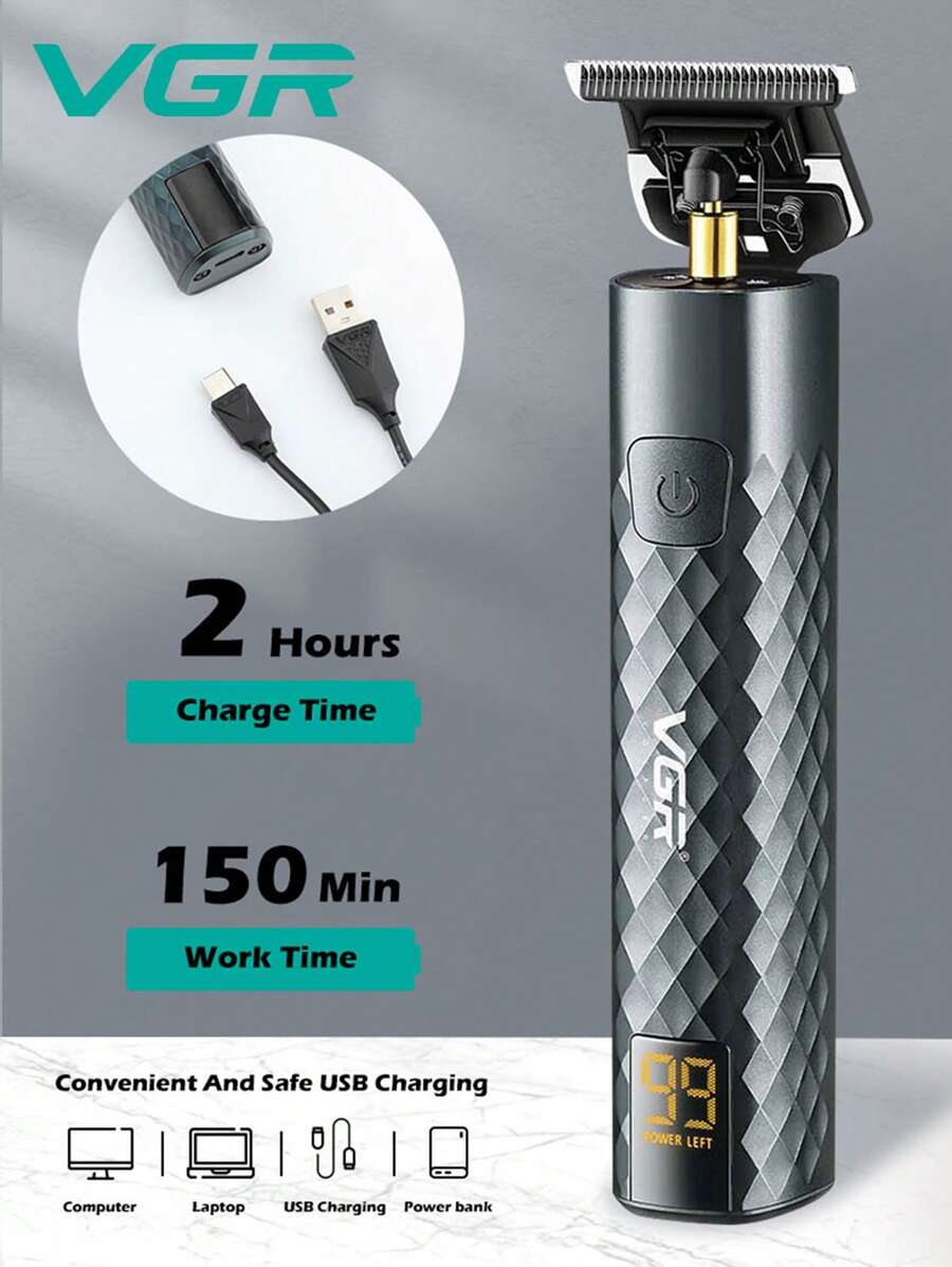 VGR 1 Có thể sạc lại 800mAh Kéo cắt tóc Máy cạo râu Tóc Tóc Sạc Usb Có thể mang đi