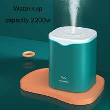 1pc Ultrasonic Air Humidifier Water Drop Shape High Capacity Humidifier For Room, Home, Office, Dorm, School. Suitable For Single And Whole House Use - Green - View 5