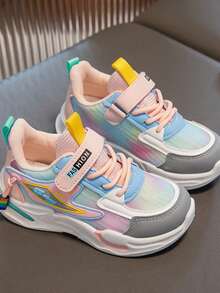 Autumn 2023 New Arrival Breathable Mesh Children's Athletic Shoes For Girls, Chunky Sneakers For Juniors And Kids - Pink - View 4