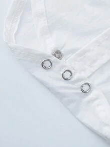 绅士风男婴纯色短袖连体衣套装，适合生日派对和夏季穿着 - 綠色 - 查看 7