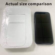 1 件装 LED 化妆镜，带 3 个灯、触摸屏、3 色可调、便携式折叠支架、紧凑型设计、白色简约 - 白色 - 查看 12