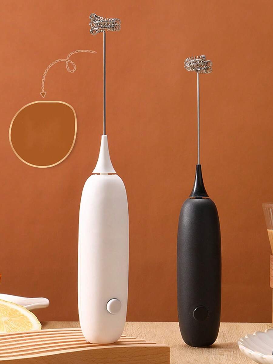 1pc Portable Detachable Minimalist Style Electric Battery Powered Milk Frother, Egg Beater - Multicolor - View 1