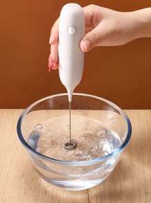 1pc Portable Detachable Minimalist Style Electric Battery Powered Milk Frother, Egg Beater - Multicolor - View 8