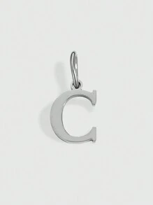 1pc Stainless Steel Initial Pendant Letter Pendant Men's And Women's Key Pendant Accessories Necklace Earrings Pendant Pendant