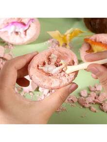 1pc Random Delivery Archeological Digging Dinosaur Egg Toy, Stress Relief Toy, Creative Gift, Novelty Dinosaur Egg Blind Box - Multicolor - View 4