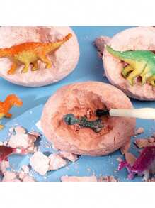 1pc Random Delivery Archeological Digging Dinosaur Egg Toy, Stress Relief Toy, Creative Gift, Novelty Dinosaur Egg Blind Box - Multicolor - View 1