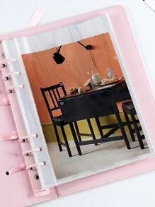 10 cái A5 Kích thước 6 lỗ Trong suốt Không thấm nước Thẻ Và Hình chụp Bộ sưu tập Nọn nhẹ Kích thước Phù hợp Instax Tập ảnh , Thẻ , 4X4 Trang bên trong Và Lưới Túi Đối với Sổ lưu niệm , Tạp chí , Thay thế - Trong sáng - Xem 1