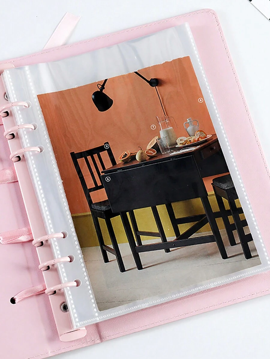 10 cái A5 Kích thước 6 lỗ Trong suốt Không thấm nước Thẻ Và Hình chụp Bộ sưu tập Nọn nhẹ Kích thước Phù hợp Instax Tập ảnh , Thẻ , 4X4 Trang bên trong Và Lưới Túi Đối với Sổ lưu niệm , Tạp chí , Thay thế - Trong sáng - Xem 1