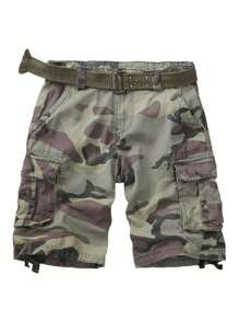 Men'S Camo Multi-Pocket Relaxed Fit Casual Shorts,Outdoor Camouflage Twill Cargo Shorts 11" Inseam(No Belt) - C29 Camo - Xem 1