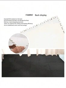 12入組毛絨謎題拼圖發泡地墊,窗台墊,座墊,方形花鎖扣絨毯軟墊地毯,保護防滑舒適座墊泡沫地墊,尺寸: 11.8*11.8*0.4in,杏色+白色 - 杏色+白色 - 查看 4