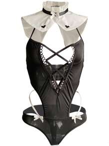 Maid Role Play Costume Set For Women (Socks Not Included) - Black - View 5