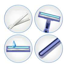 10pcs Disposable Shaving Razor Double Layer Stainless Steel Blade For Hotel Or Salon Use - Multicolor - View 4