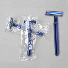 10pcs Disposable Shaving Razor Double Layer Stainless Steel Blade For Hotel Or Salon Use - Multicolor - View 2