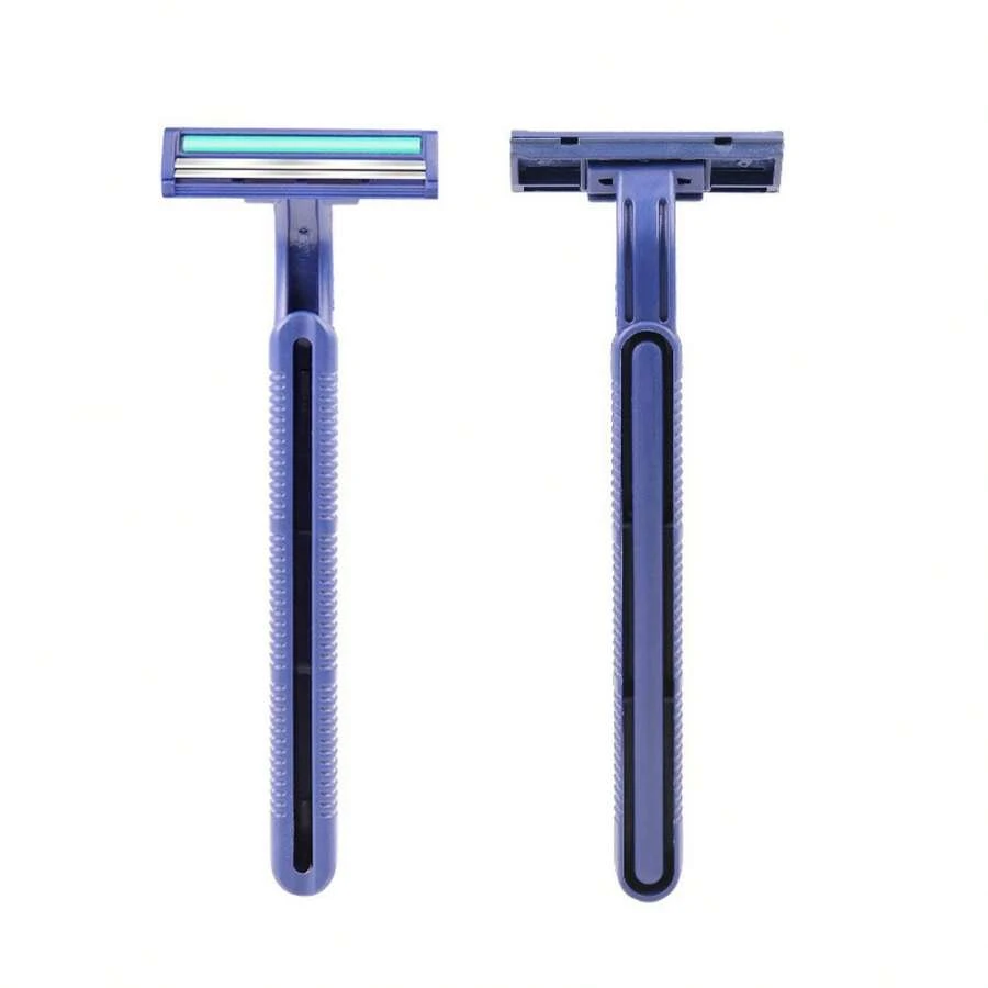 10pcs Disposable Shaving Razor Double Layer Stainless Steel Blade For Hotel Or Salon Use - Multicolor - View 1