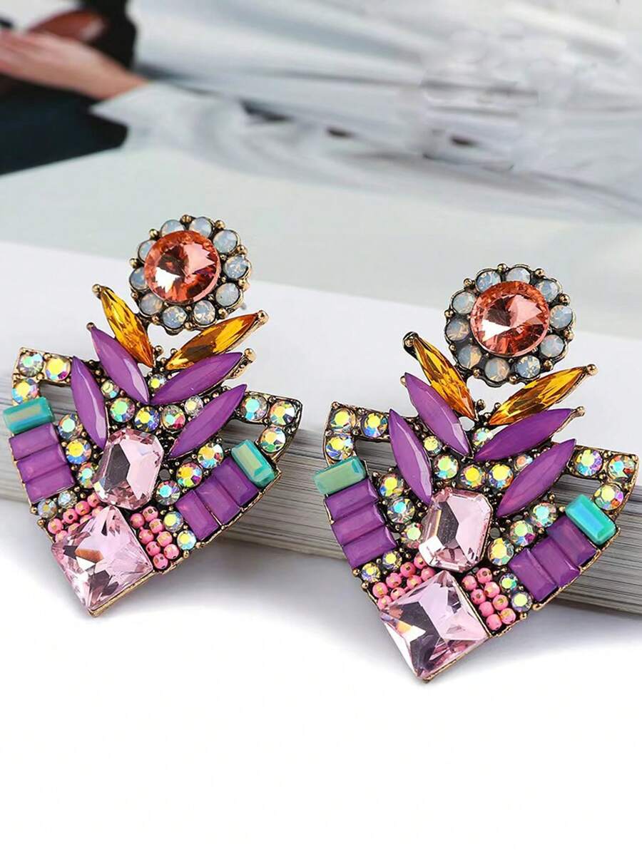Boho Stijl Kleurrijke Overdreven Oorbellen Voor Meisjes & Vrouwen, Prachtige Sieraden Accessoire, Exquise Verjaardags- Of Valentijnsdagcadeaus