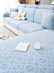 1pc High-Grade Elastic Sofa Cover Universal Four Seasons All-Inclusive Cushion Cover For Autumn And Winter, Modern Style - Blue - View 1