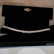 Gargantilha Choker Corrente Feminina Colares Feminino Pedras - Dourado - Visão 3