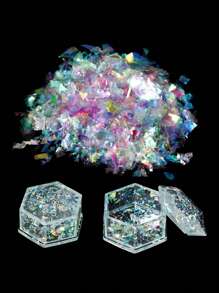 20g/包不对称彩色五彩纸屑环氧树脂填充物闪光亮片环氧树脂模具填充物硅胶铅笔盒用于美甲装饰