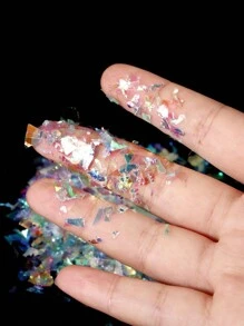 20g/包不对称彩色五彩纸屑环氧树脂填充物闪光亮片环氧树脂模具填充物硅胶铅笔盒用于美甲装饰