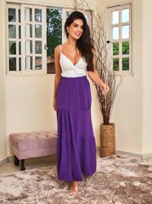 Women Skirts - 紫色 - 查看 1