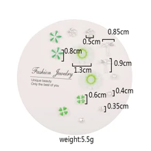 14pcs/Set Cute Flower, Heart & Bow Stud Earrings For Women, Suitable For Casual Daily Wear