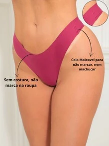 Kit 5 Seamless Laser Cut Thong Panties - Assorted Colors