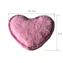1pc Heart Shaped Makeup Removing Puff 10.5*9cm Pink - Pink - View 5
