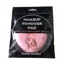 1pc Heart Shaped Makeup Removing Puff 10.5*9cm Pink - Pink - View 4