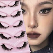 5對貓眼狐眼仿貂毛假睫毛,性感睫毛延伸彩妝全假睫毛 - 眼尾拉長款 - 查看 1